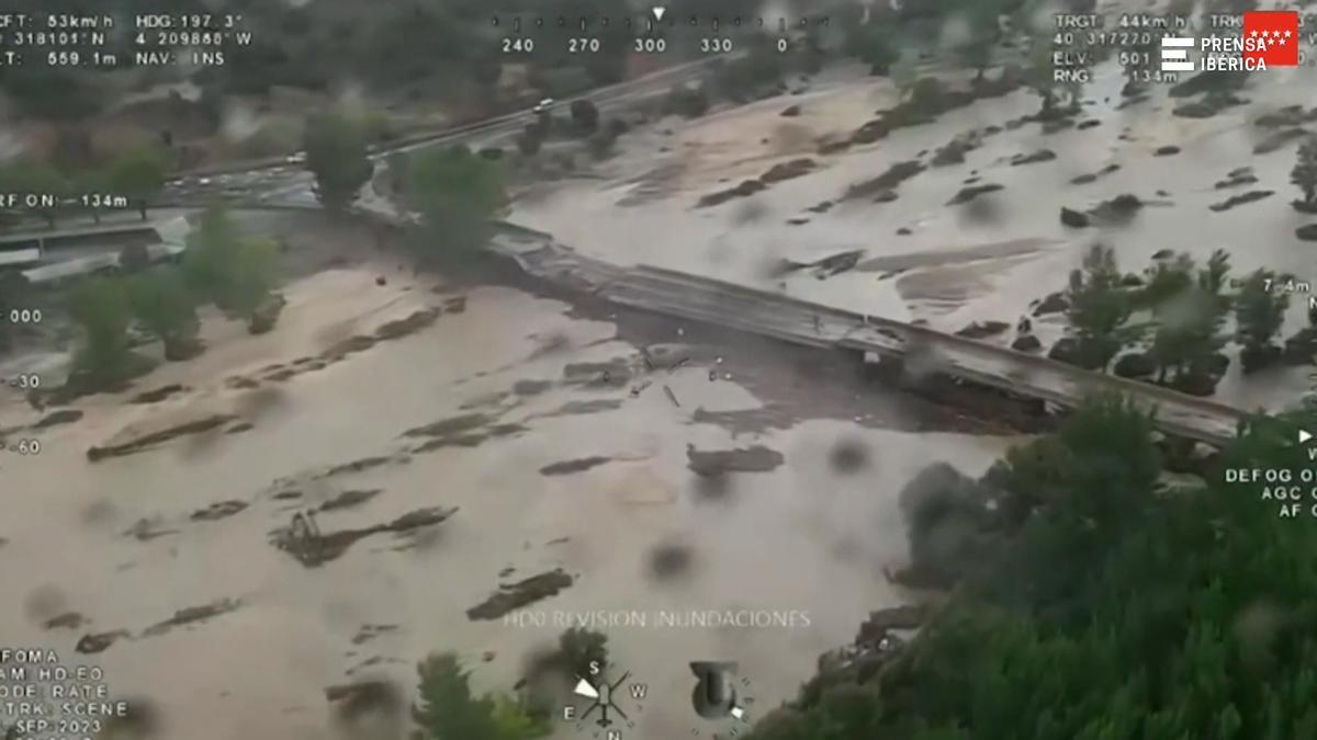 The videos of the rains caused by the DANA in Madrid and other regions