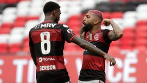 Gabigol celebra el gol que sitúa al Flamengo como líder Gabigol celebra el gol que sitúa al Flamengo como líder