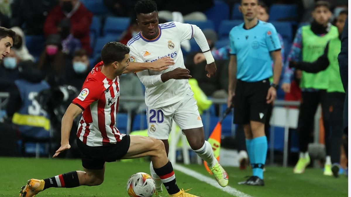 Vinicius en el último partido ante el Athletic Vinicius en el último partido ante el Athletic