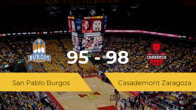 El Casademont Zaragoza consigue vencer al San Pablo Burgos (95-98) El Casademont Zaragoza consigue vencer al San Pablo Burgos (95-98)