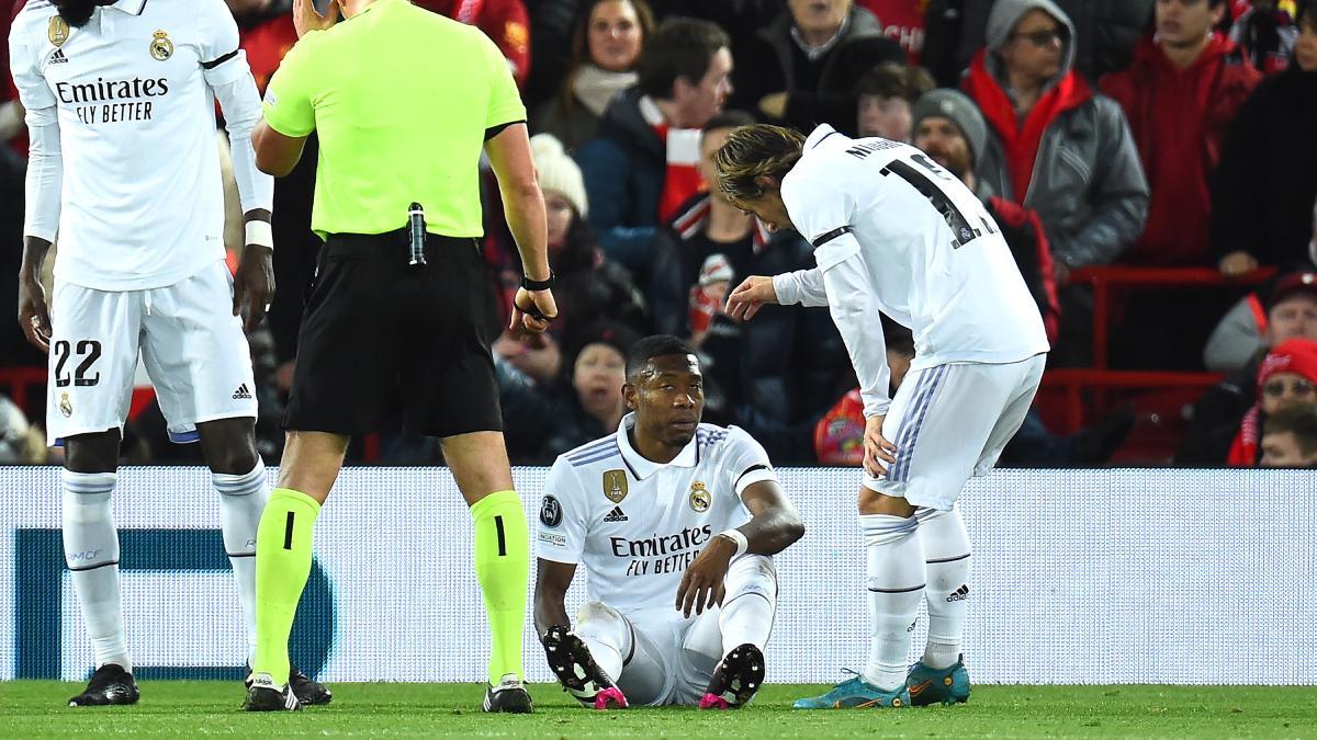 LIVERPOOL – REAL MADRID |  Alaba y Rodrygo, su duda ante el Barça para la Copa del Rey