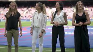 El Camp Nou se rinde a Alexia, Jennifer Hermoso, Sandra Paños e Irene Paredes