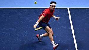 Casper Ruud durante el partido ante Auger-Aliassime