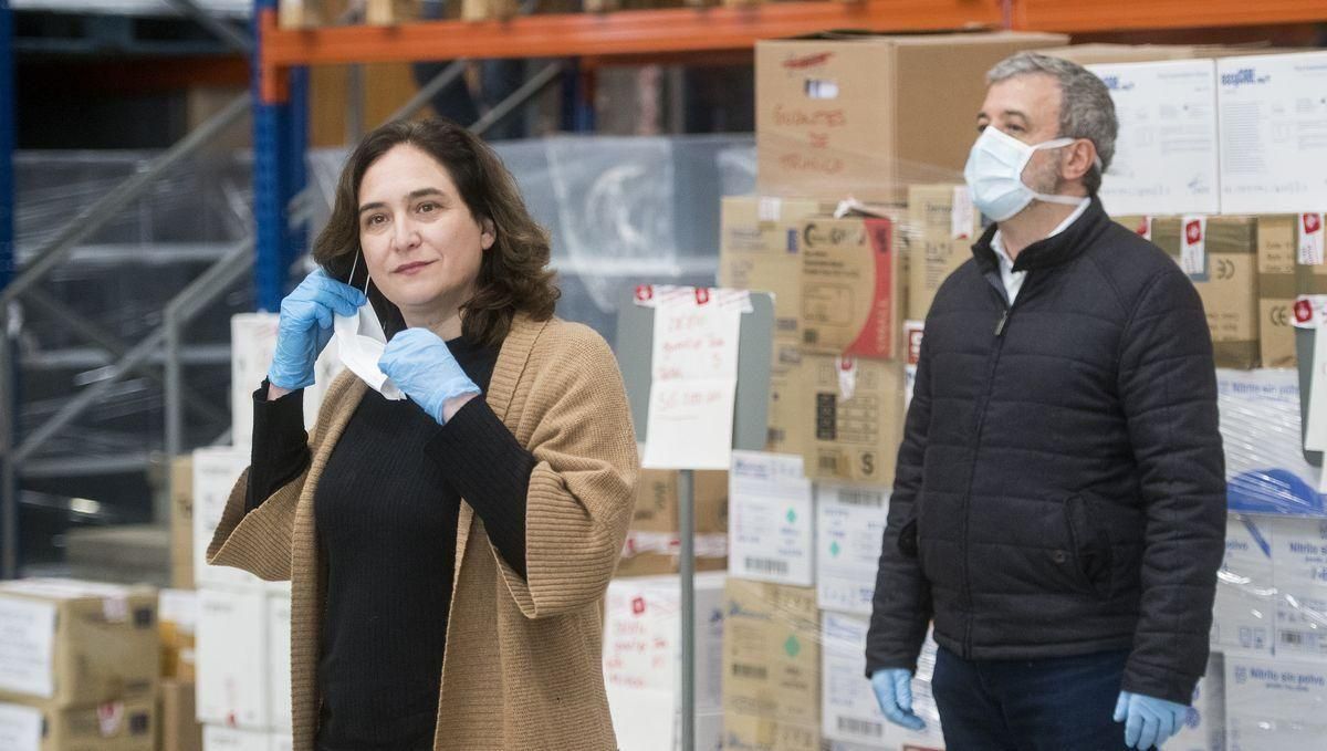 La alcaldesa de Barcelona, Ada Colau, y el primer teniente de alcalde, Jaume Collboni, durante la emergencia covid La alcaldesa de Barcelona, Ada Colau, y el primer teniente de alcalde, Jaume Collboni, durante la emergencia covid
