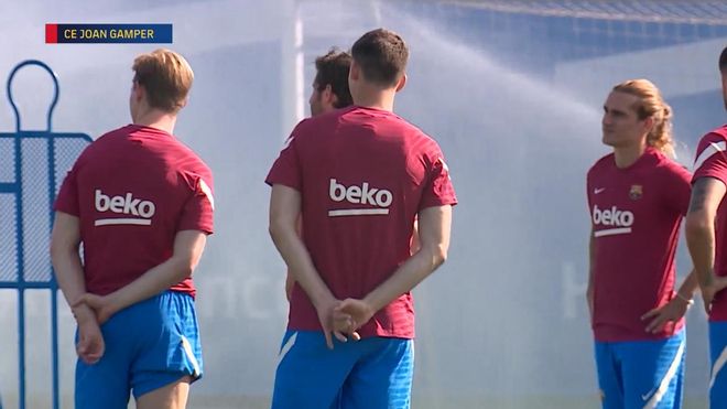Griezmann, en el entrenamiento Griezmann, en el entrenamiento