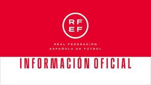 Nuevo comunicado oficial de la RFEF
