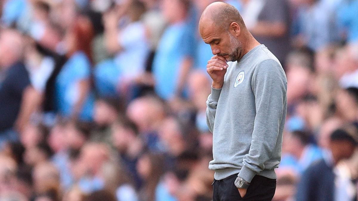 Guardiola durante el partido ante el Southampton Guardiola durante el partido ante el Southampton