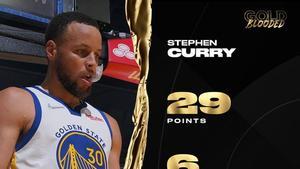 Curry, el mejor hombre de los Warriors durante el encuentro