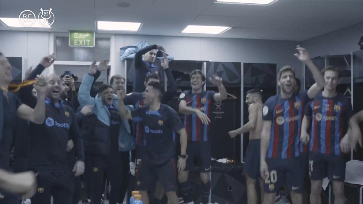 ¡Se desató la locura en el vestuario del Barça! Así celebraron los jugadores la victoria en la final