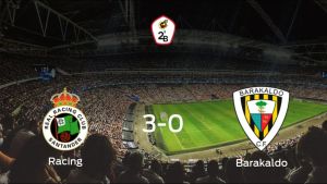 Triunfo para el Racing de Santander tras golear 3-0 al Barakaldo Triunfo para el Racing de Santander tras golear 3-0 al Barakaldo