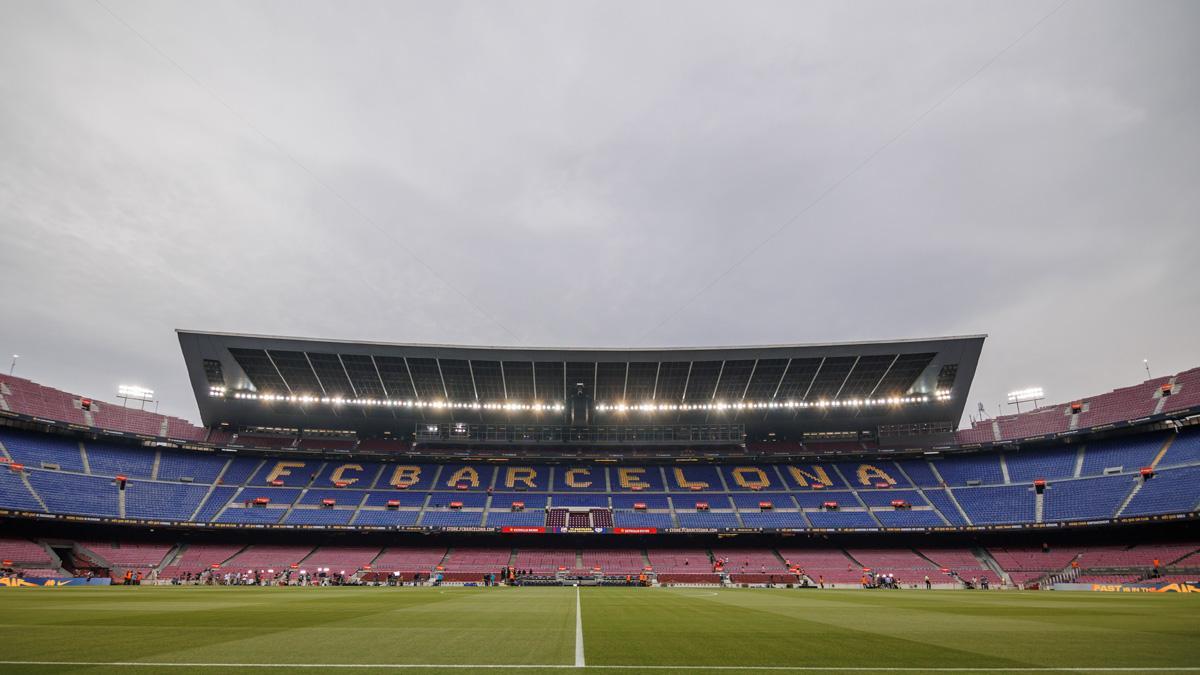 Una imagen espectacular del Camp Nou tomada el 13 de agosto pasado, minutos antes del Barça-Rayo Vallecano que abrió la Liga 2022-23 en el coloso azulgrana