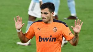 Maxi Gómez celebra un gol ante el Celta de Vigo Maxi Gómez celebra un gol ante el Celta de Vigo