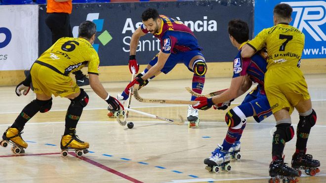 Imagen del duelo de OK Liga entre Barça y Noia Imagen del duelo de OK Liga entre Barça y Noia