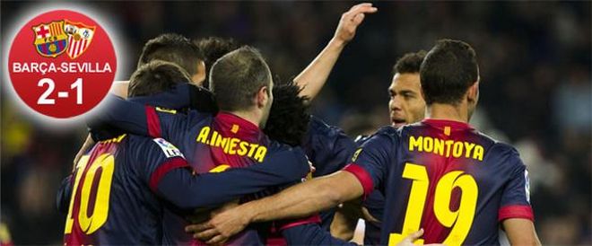El Barça consiguió tres puntos fundamentales pese a un partido en el que le costó hacer su fútbol El Barça consiguió tres puntos fundamentales pese a un partido en el que le costó hacer su fútbol