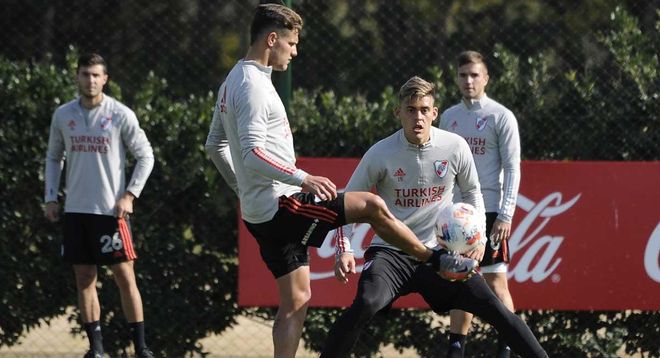 Entrenamiento de River Plate este viernes. Entrenamiento de River Plate este viernes.