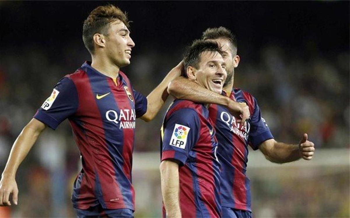 Munir y Messi, celebrando uno de los goles