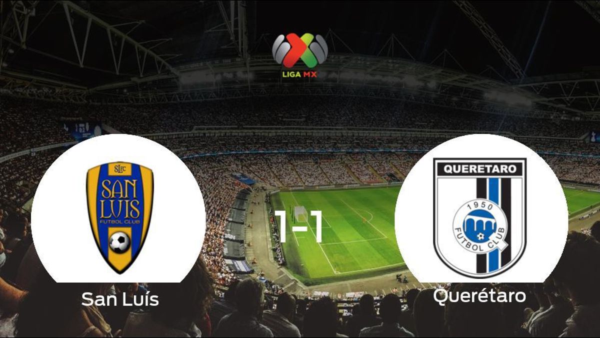 El San Luís y el Querétaro se reparten los puntos y empatan 1-1 El San Luís y el Querétaro se reparten los puntos y empatan 1-1