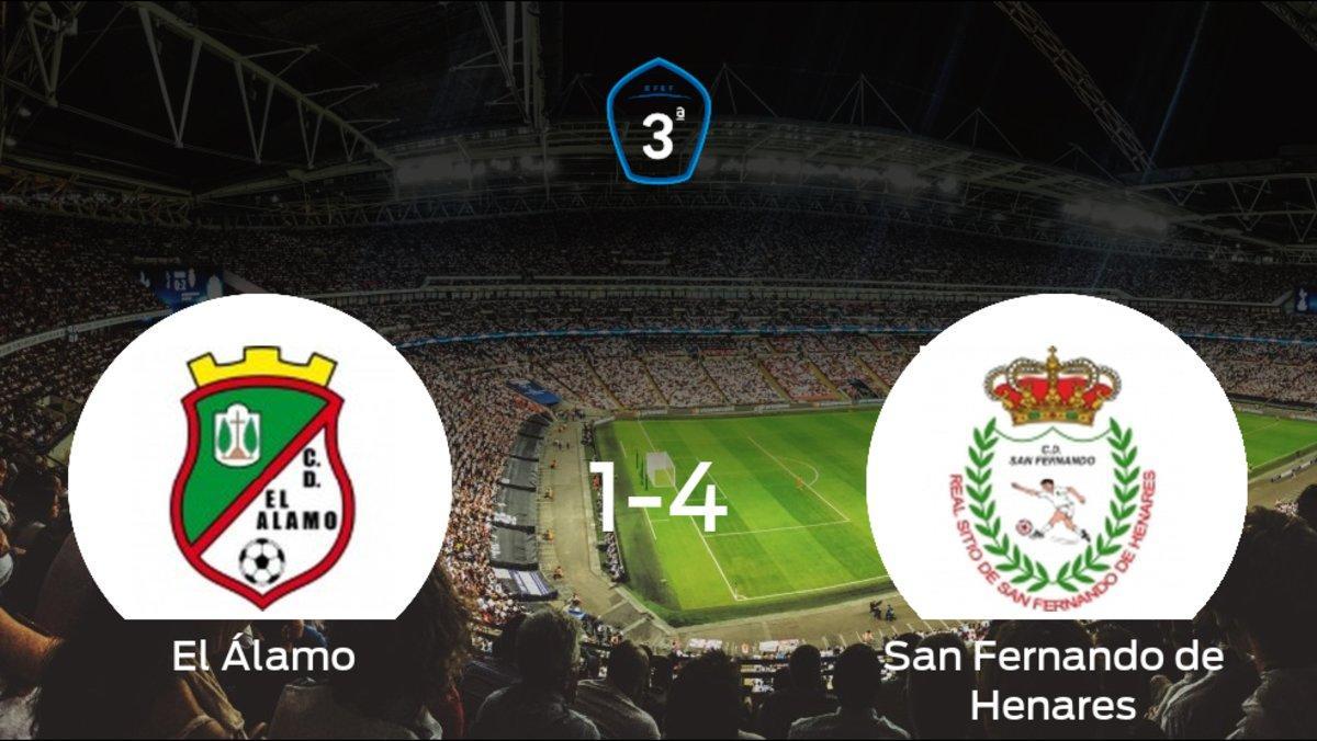 El San Fernando de Henares se lleva los tres puntos a casa tras golear a El Álamo (1-4)