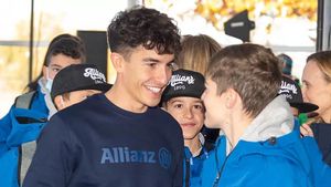 Marc, este viernes en su visita al Campus Allianz de Rufea Marc, este viernes en su visita al Campus Allianz de Rufea