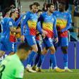 El Andorra celebra uno de sus goles