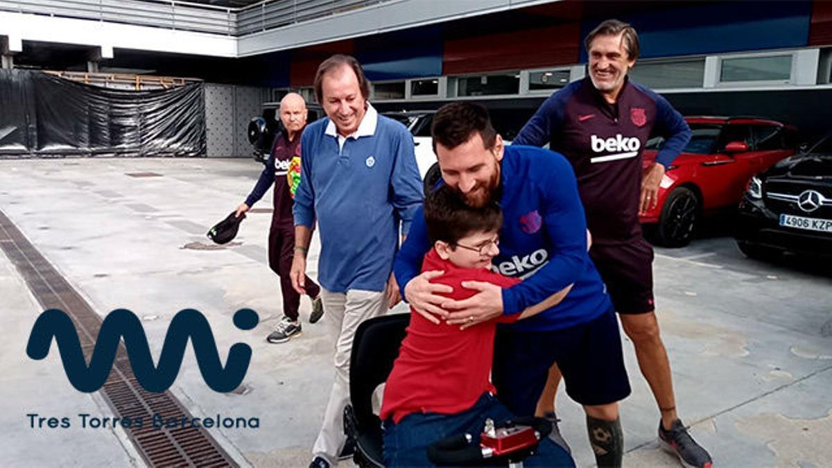 Messi cumplió el sueño de Emanuel Arias