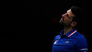 Djokovic durante el choque ante República Checa