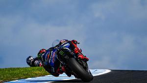 Quartararo, en acción en la carrera de Phillip Island