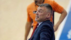 Jasikevicius, durante el partido de hoy Jasikevicius, durante el partido de hoy