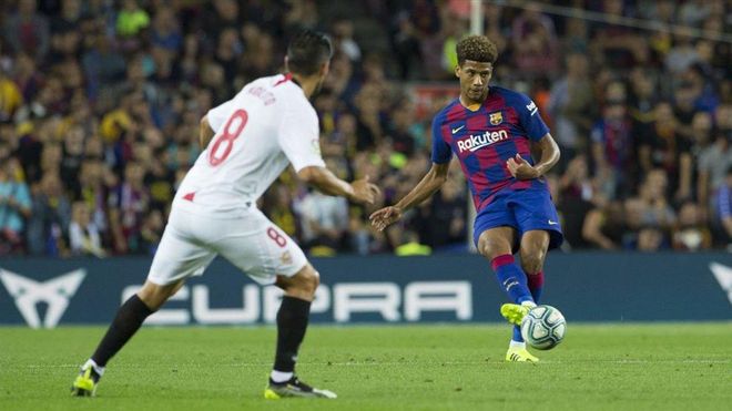 Jean Clair Todibo no pudo acabar su primer partido en el Camp Nou Jean Clair Todibo no pudo acabar su primer partido en el Camp Nou
