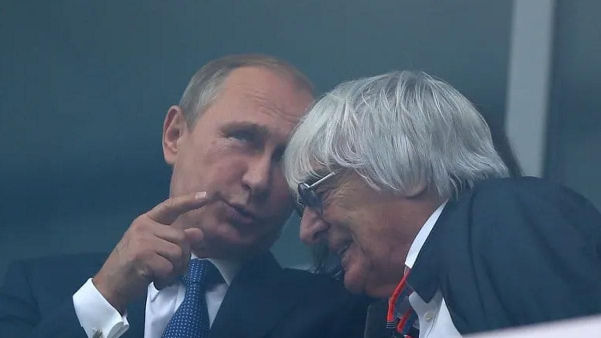 Putin y Ecclestone, durante una carrera de F1 en Sochi Putin y Ecclestone, durante una carrera de F1 en Sochi