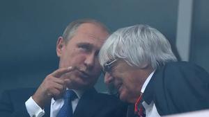 Putin y Ecclestone, durante una carrera de F1 en Sochi