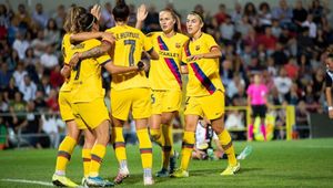 El Barça femenino celebra un tanto ante la Juventus El Barça femenino celebra un tanto ante la Juventus