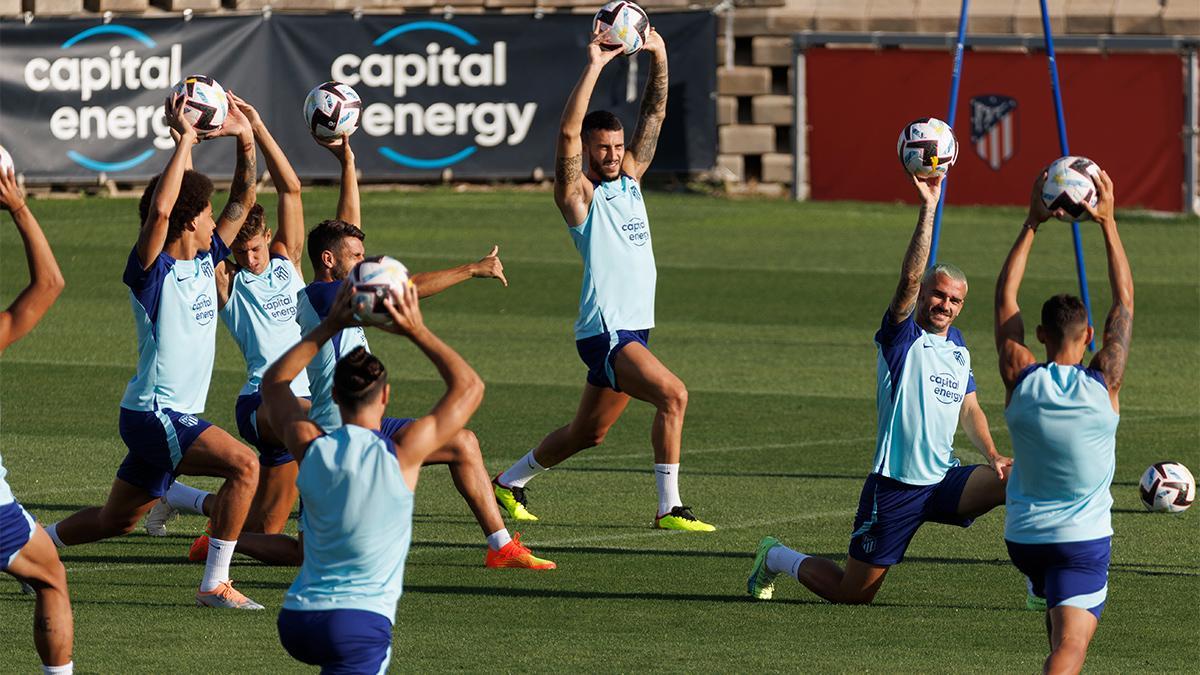 El último entrenamiento del Atlético de Madrid antes de jugar ante el ...