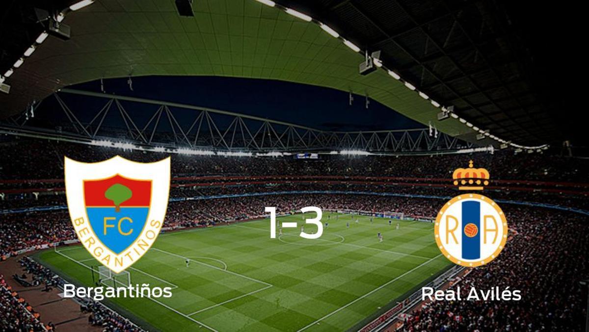 El Real Avilés vence 1-3 al Bergantiños y se lleva los tres puntos