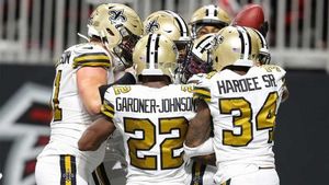 Los Saints celebrando la victoria y el pase a playoffs Los Saints celebrando la victoria y el pase a playoffs