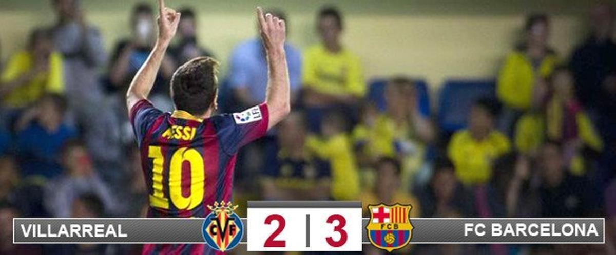 Messi celebró su gol alzando los brazos al cielo