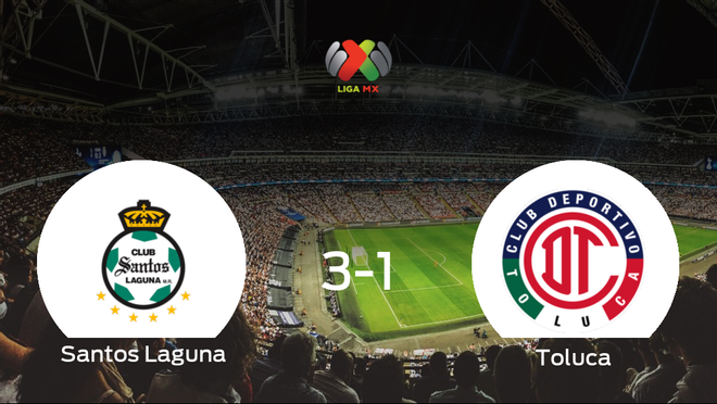 El Santos Laguna gana 3-1 en casa al Toluca El Santos Laguna gana 3-1 en casa al Toluca