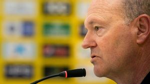 Pepe Mel, en una rueda de prensa como técnico de Las Palmas Pepe Mel, en una rueda de prensa como técnico de Las Palmas