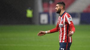 Carrasco, en un partido reciente con el Atlético Carrasco, en un partido reciente con el Atlético