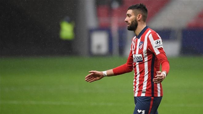 Carrasco, en un partido reciente con el Atlético Carrasco, en un partido reciente con el Atlético
