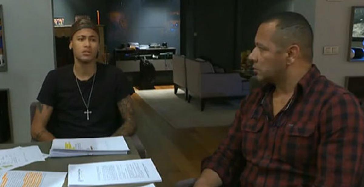 Neymar y su padre concedieron una entrevista en Globo TV