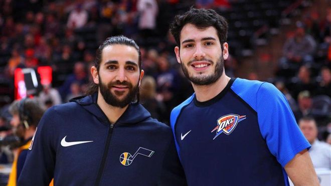Abrines, junto a Ricky Rubio en una imagen del pasado mes de diciembre Abrines, junto a Ricky Rubio en una imagen del pasado mes de diciembre