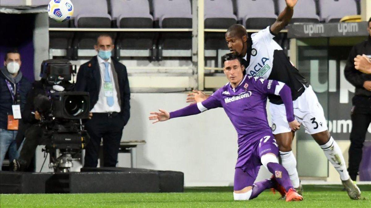 José Callejón en su segundo partido con la camiseta de la Fiorentina
