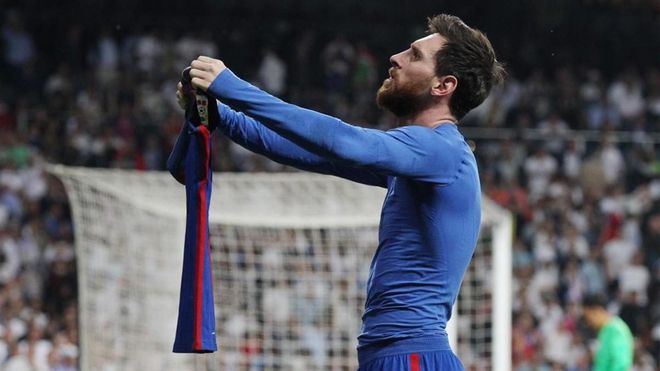 Messi, tras marcar en el Bernabéu Messi, tras marcar en el Bernabéu