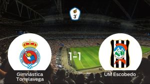 La Gimnástica Torrelavega y el UM Escobedo se reparten los puntos tras su empate a uno La Gimnástica Torrelavega y el UM Escobedo se reparten los puntos tras su empate a uno