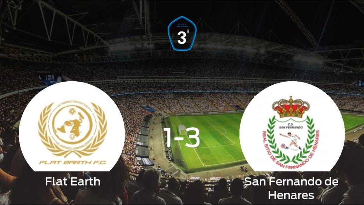 El San Fernando de Henares gana 1-3 al Flat Earth y se lleva los tres puntos