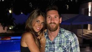 Antonela, junto a Leo Messi