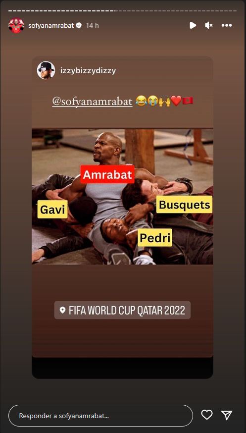 La foto de Amrabat en su Instagram con Pedri, Gavi y Busquets 